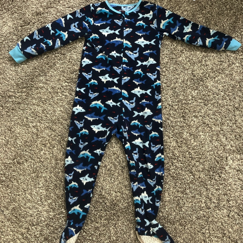 Absorba Blue and White Whale Footies One Piece